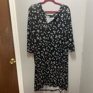 Black & white floral print size 2x dress